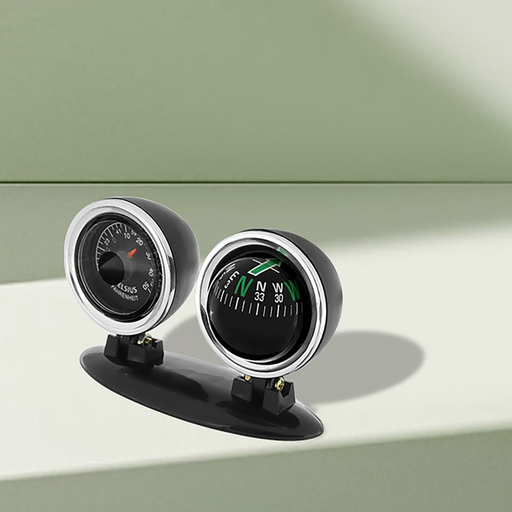 Dash Mount Compass Navigation Ball with Temperature Tester For Car