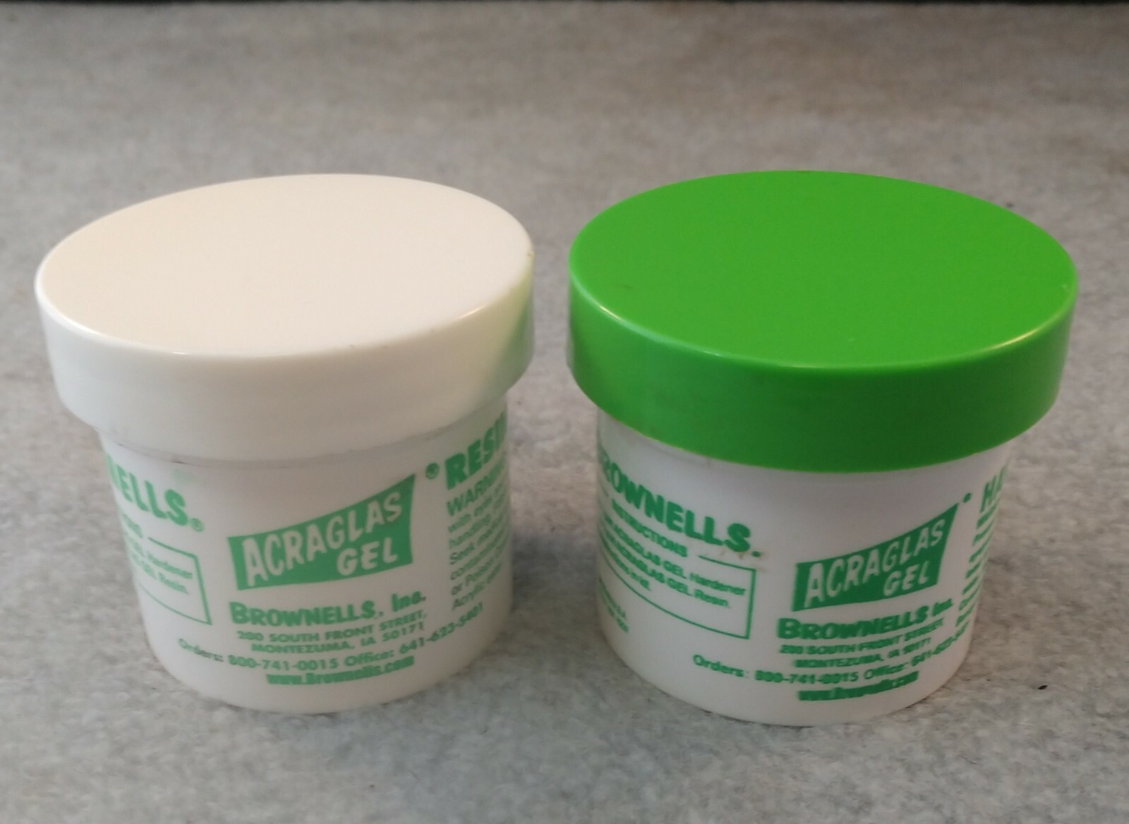 Brownells Acraglas Gel 4oz. Bedding Resin & Hardener Only & Instructions SAVE!!!