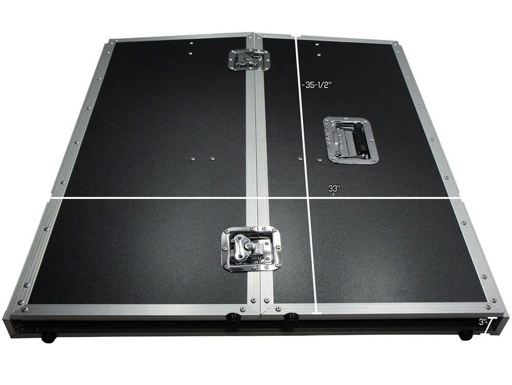 Harmony Case HCDJSTANDT Compact Fold Out Portable DJ Workstation Table