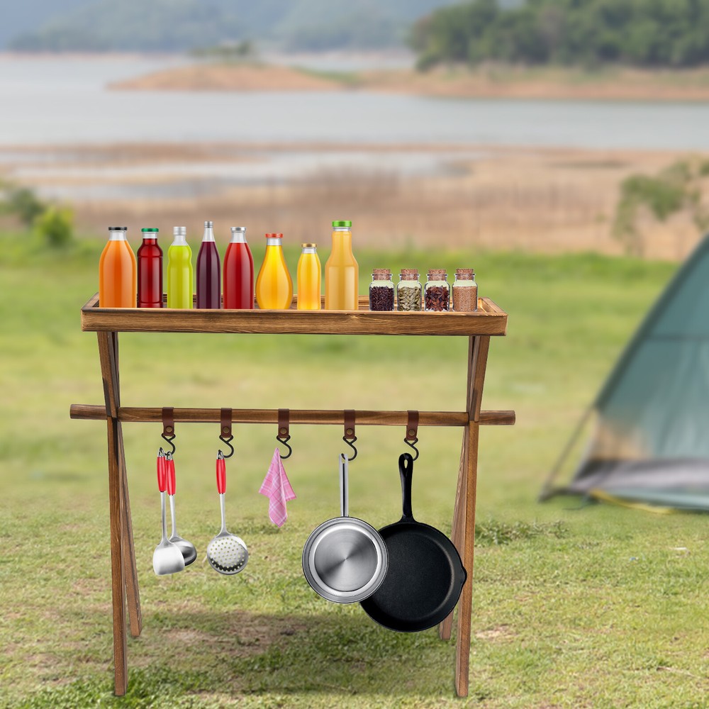 Multi-function Stand Rack Tools Outdoor Storage Camping Hangong Rack & Holder