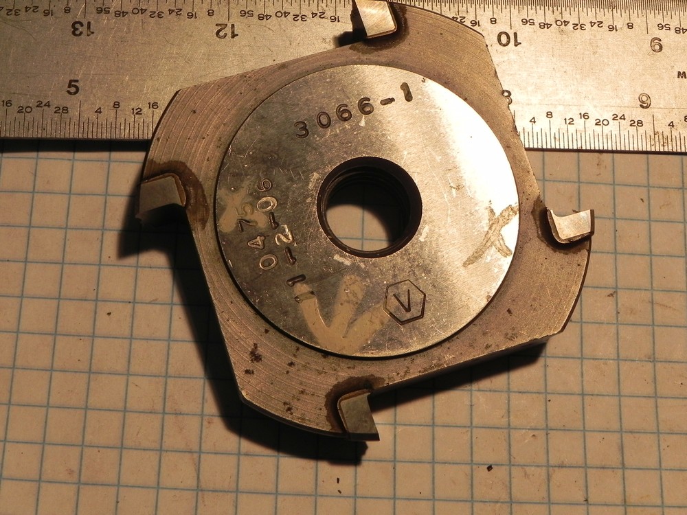 Screw Machine #2 Circular Form Tool 3" DIA 7/16" Thick 4 Carbide Faces (66)