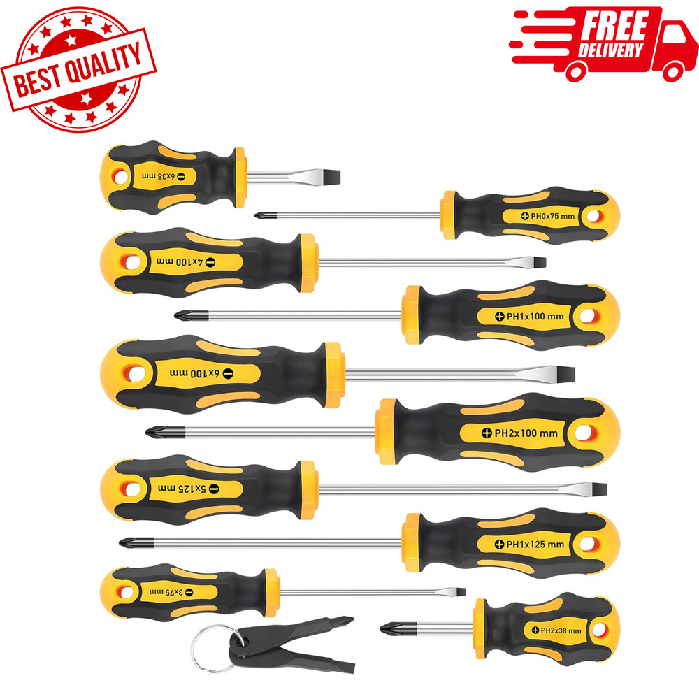 CRAFTSMAN 10-Piece Acetate Handle Assorted Screwdriver Set CMHT65046