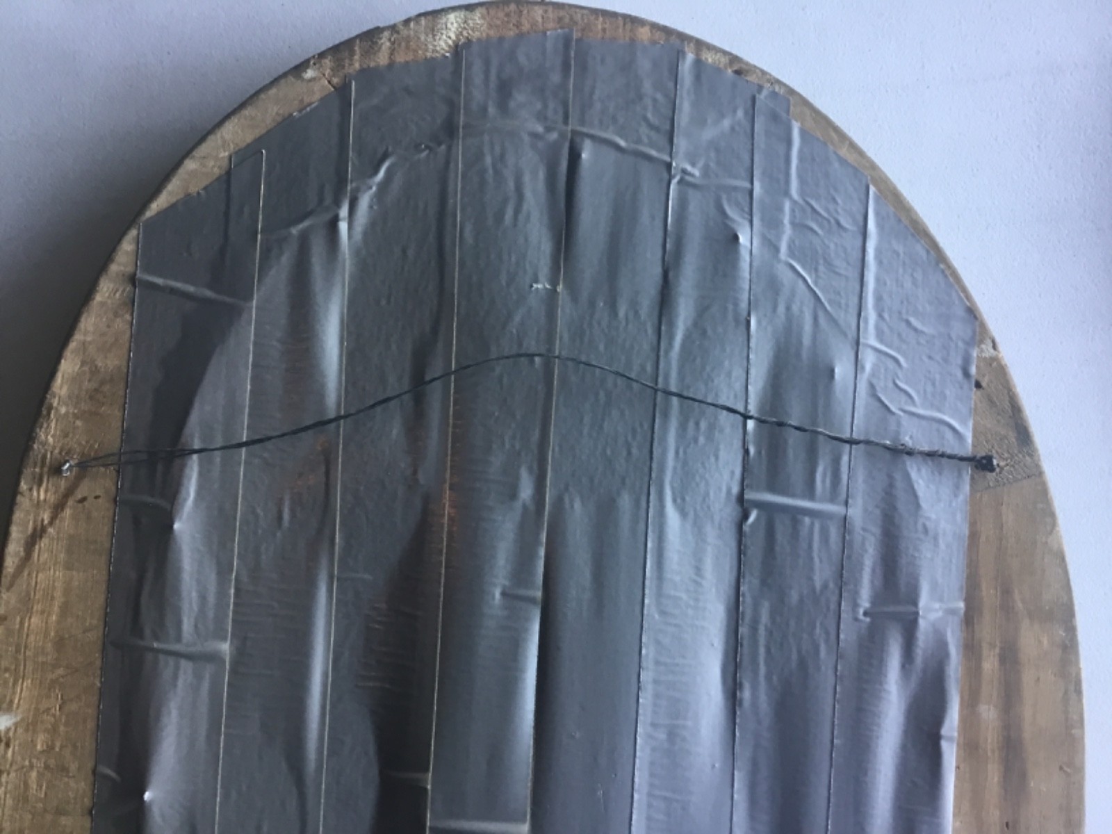 Vtg WW1 Convex Glass Soldier Military Portrait US Army Oval Framed Wall Hanging