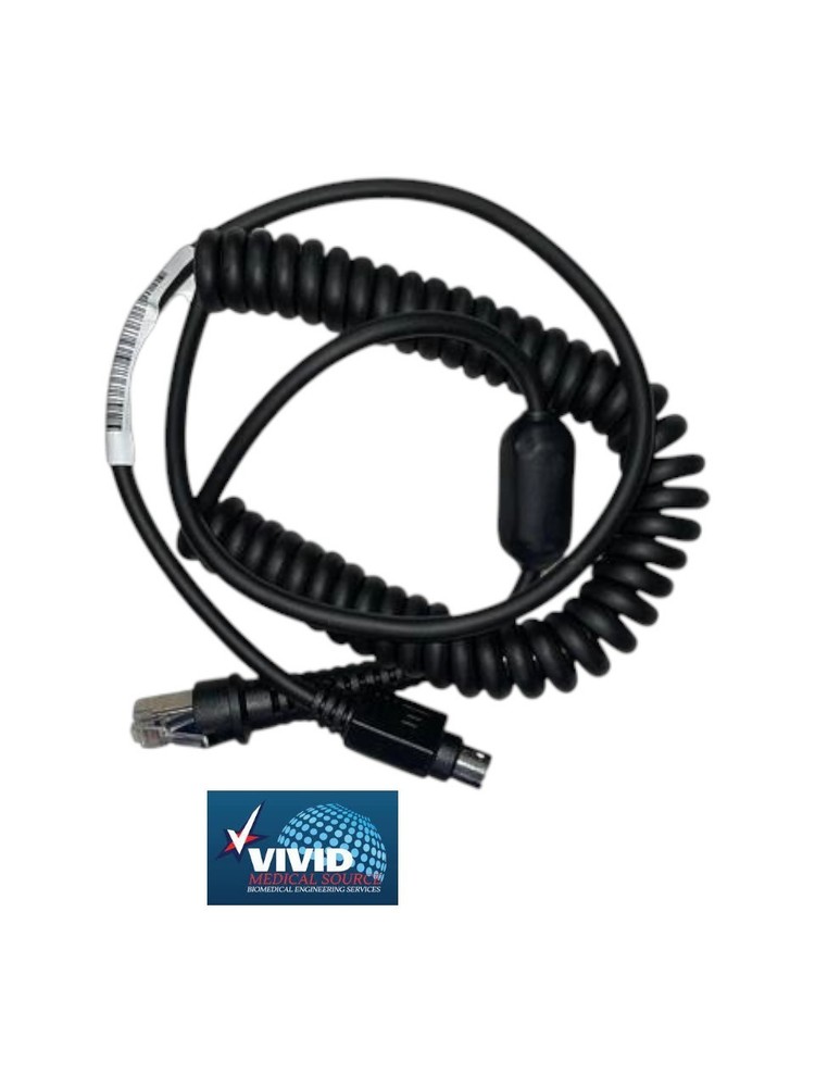 GE EKG Mac 5500 COMPACT PS2 BARCODE SCANNER CABLE - BLACK