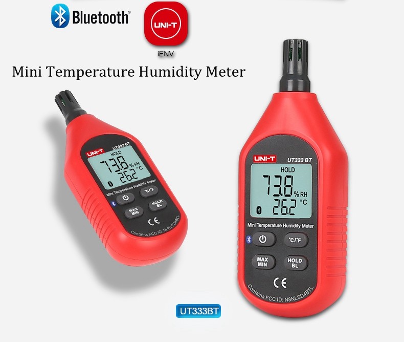 UNI-T UT333BT Bluetooth Digital Thermometer Hygrometer Temperature Meter Data Ho