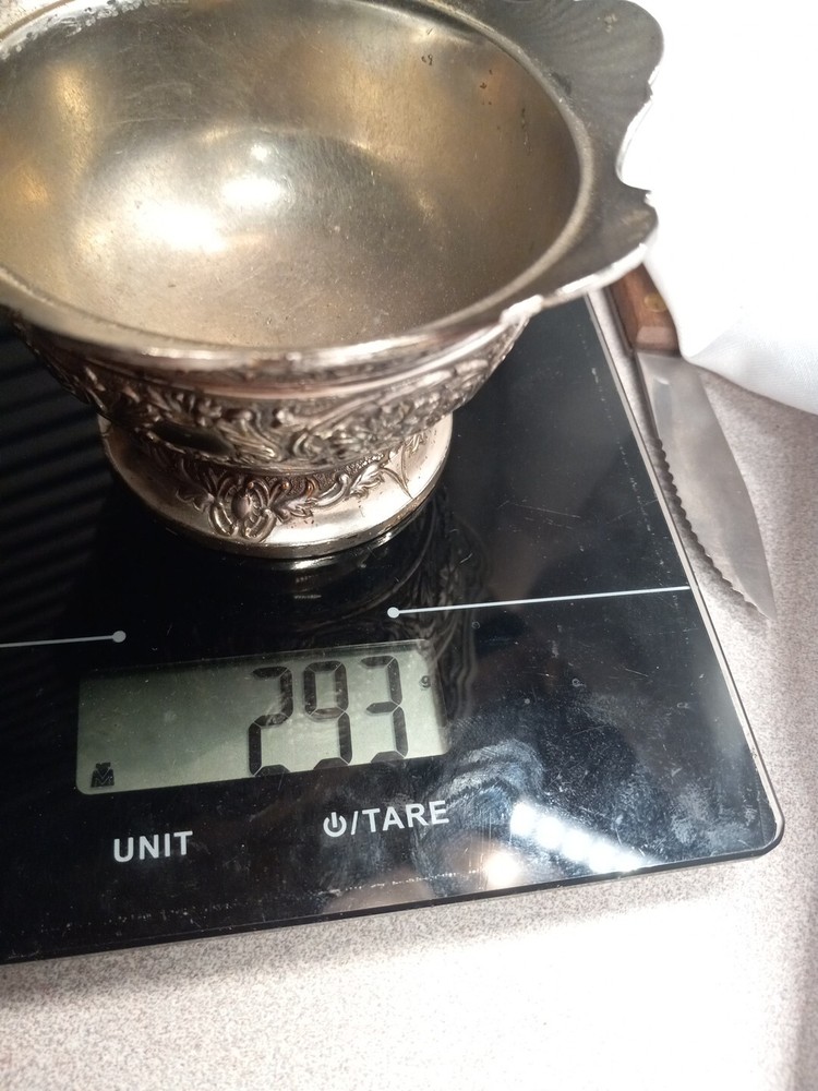 Silver Plate Bowl With Damage Has Mark But Cant Identify
