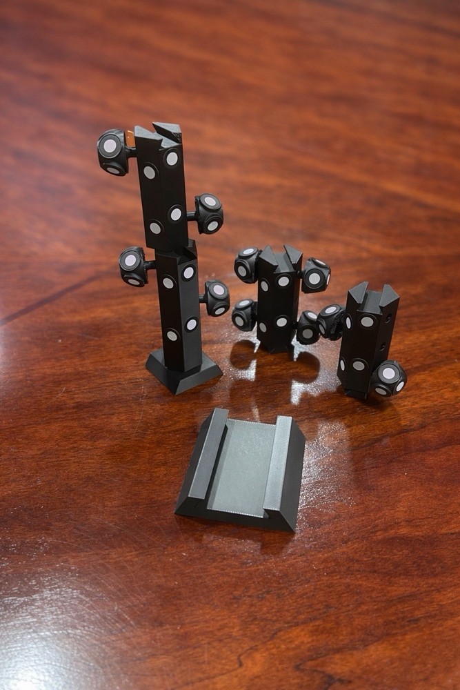 3D Scanner Targets Set Stackable Modular Towers + Dome Markers for 3D Scanning