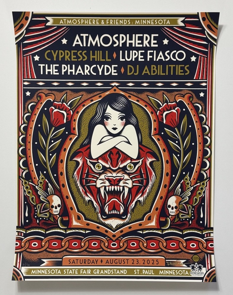 Atmosphere & Friends Poster Minnesota State Fair 2025 #’d Silkscreen Official