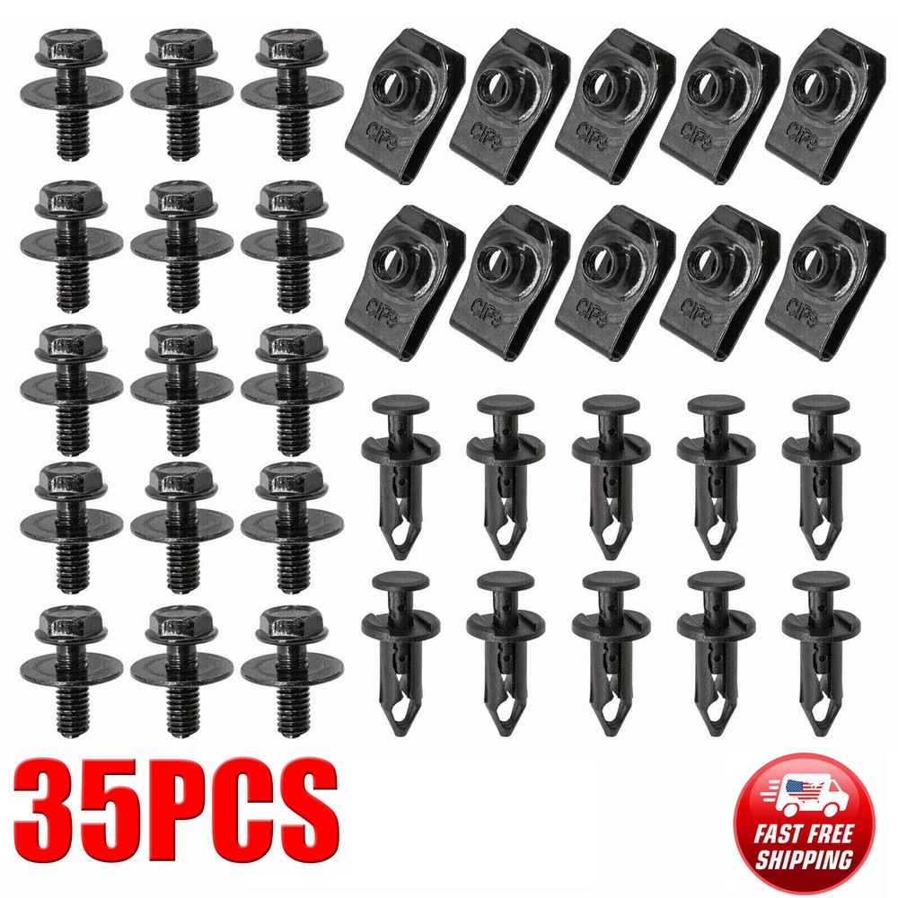 For Toyota Body Bolts U-nut Clips - M6 Engine Under Cover Splash Shield Guard