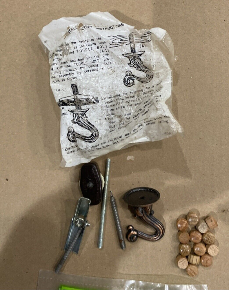 This Old House DIY NOS & Used Hooks Chains Knobs Pulls Clips Hinge Screws Clamp