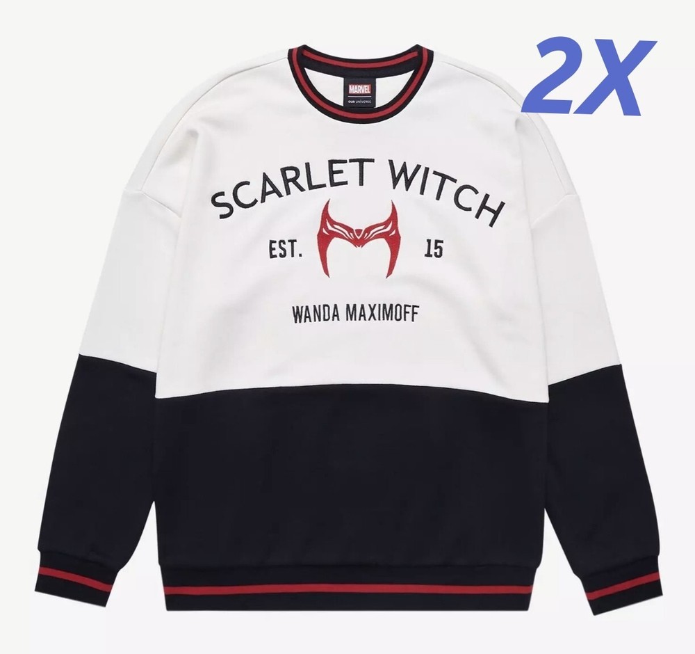 2X Marvel Scarlet Witch Panel Crewneck