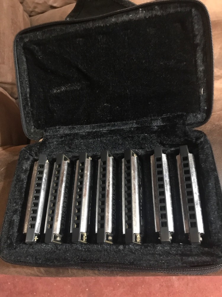 LoDuca 7 Pc. Blues Harmonica Set with Case