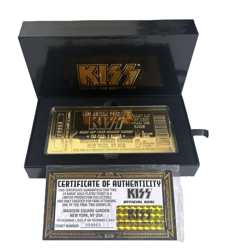 KISS Final Shows GOLDEN TICKET MSG Limited 24k Plated EOTR [IN HAND, SHIPS NOW!]
