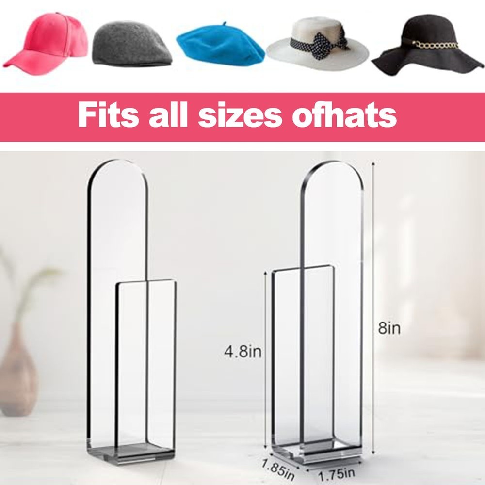 Neat and Functional 2PCS Acrylic Storage for Baseball Cap Organization