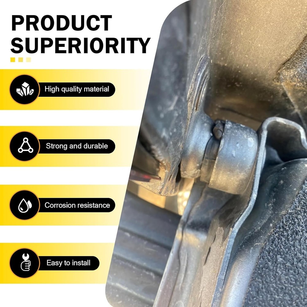 4 PCS Tailgate Hinge Pivot Bushing, ABS Rust-Proof Insert for Left Right Beds an