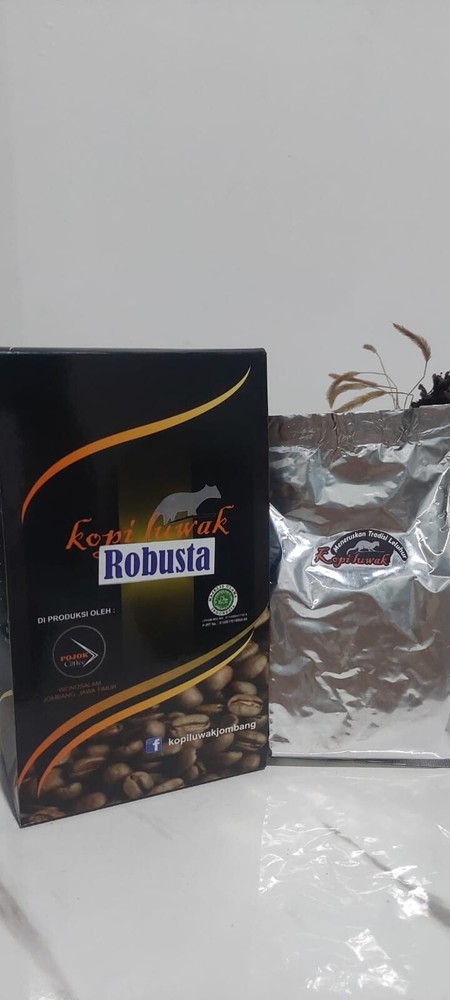 100gr Luwak Coffee Robusta Java 100% Pure wild Civet Whole Beans Coffee Roasted
