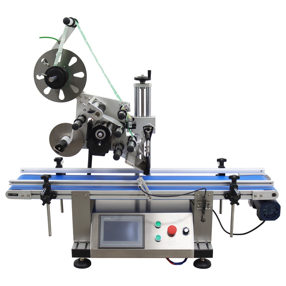 Automatic Flat Labeling Machine Desktop Conveyor Table Plane Label Machine 110V