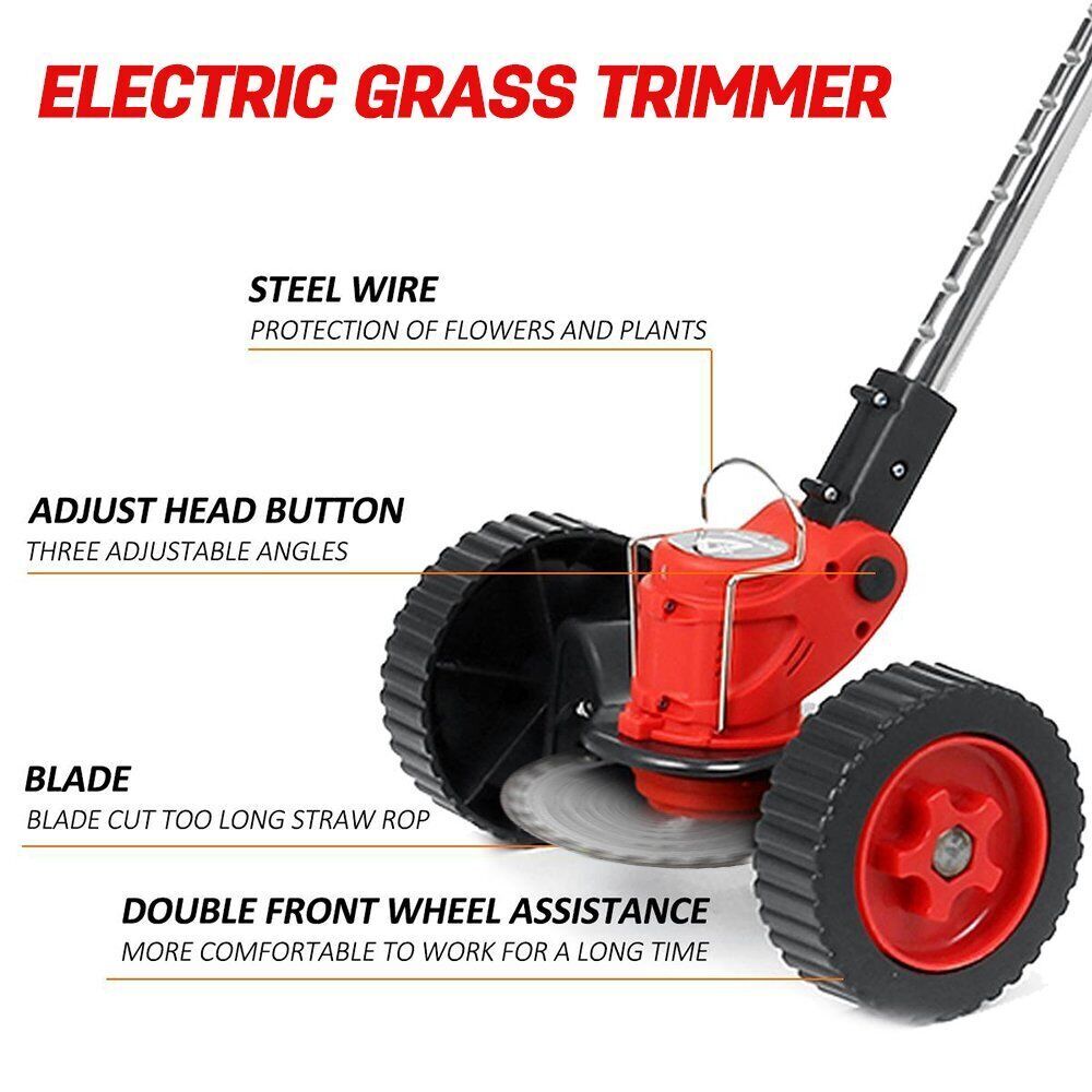 24V Electric Weed Eater Cutter Grass String Trimmer Cordless 2 Battery Powered