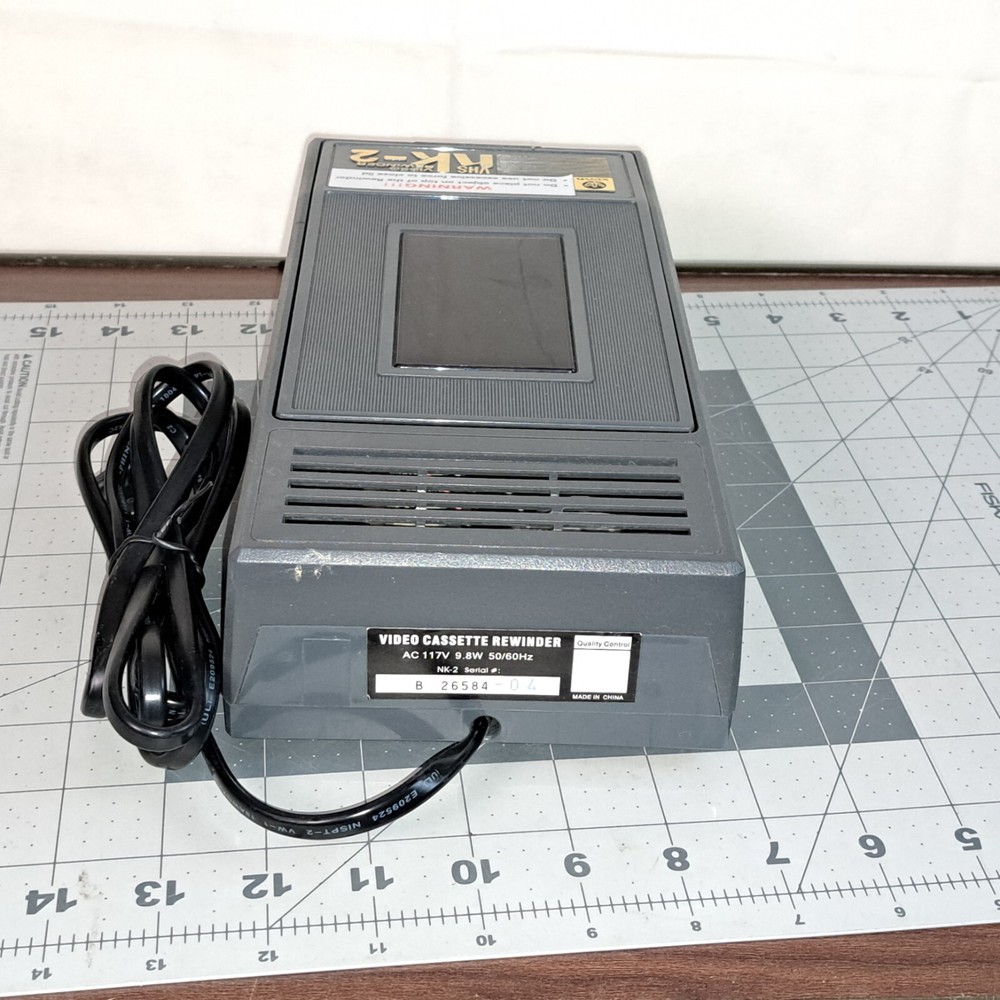 KINYO NK-2 VHS Commmercial REWINDER Tested BLEMS MAY VARY