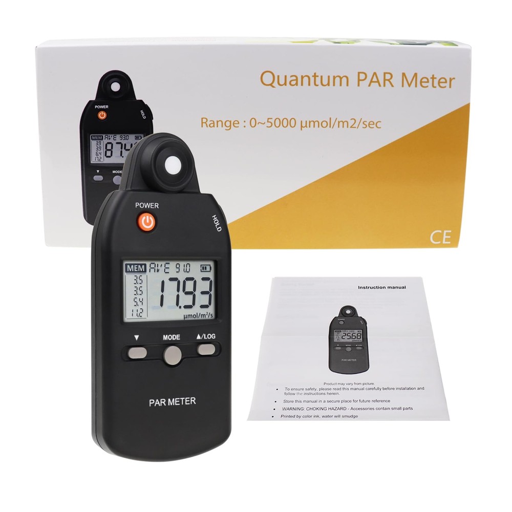 Quantum PAR Meter Full-Spectrum High Precision PPFD Tester for