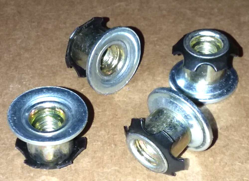 4 Pack Threaded Star Type 3/4"(OD) Round Tubing Insert 1/4-20 Threads