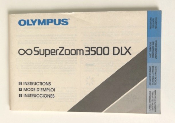Olympus Infinity SuperZoom 3500 DLX Instruction Manual multi-language
