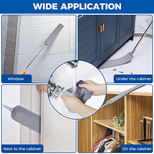 Retractable Gap Dust Cleaner Cleaning Tools with 2 Microfiber Gap Duster