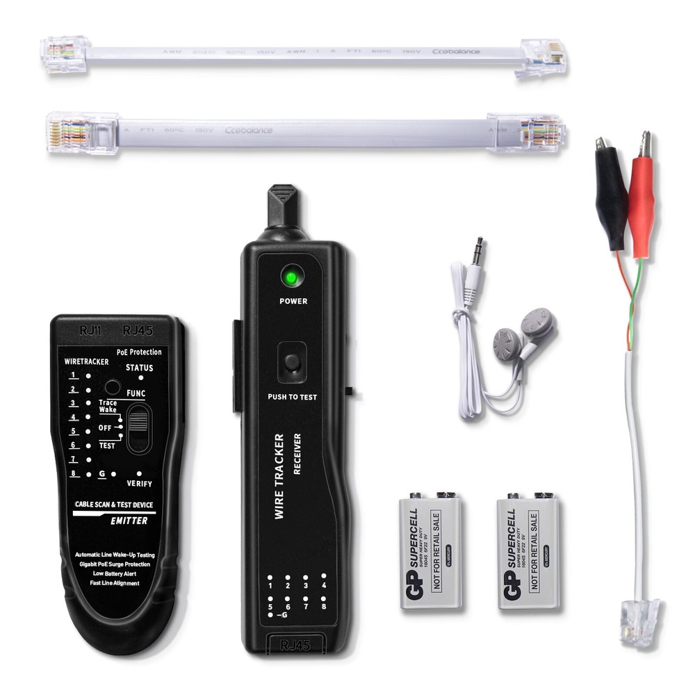 Wire Tester RJ45 RJ11 Cable Tracker Line Finder Multifunction Wire Tracker