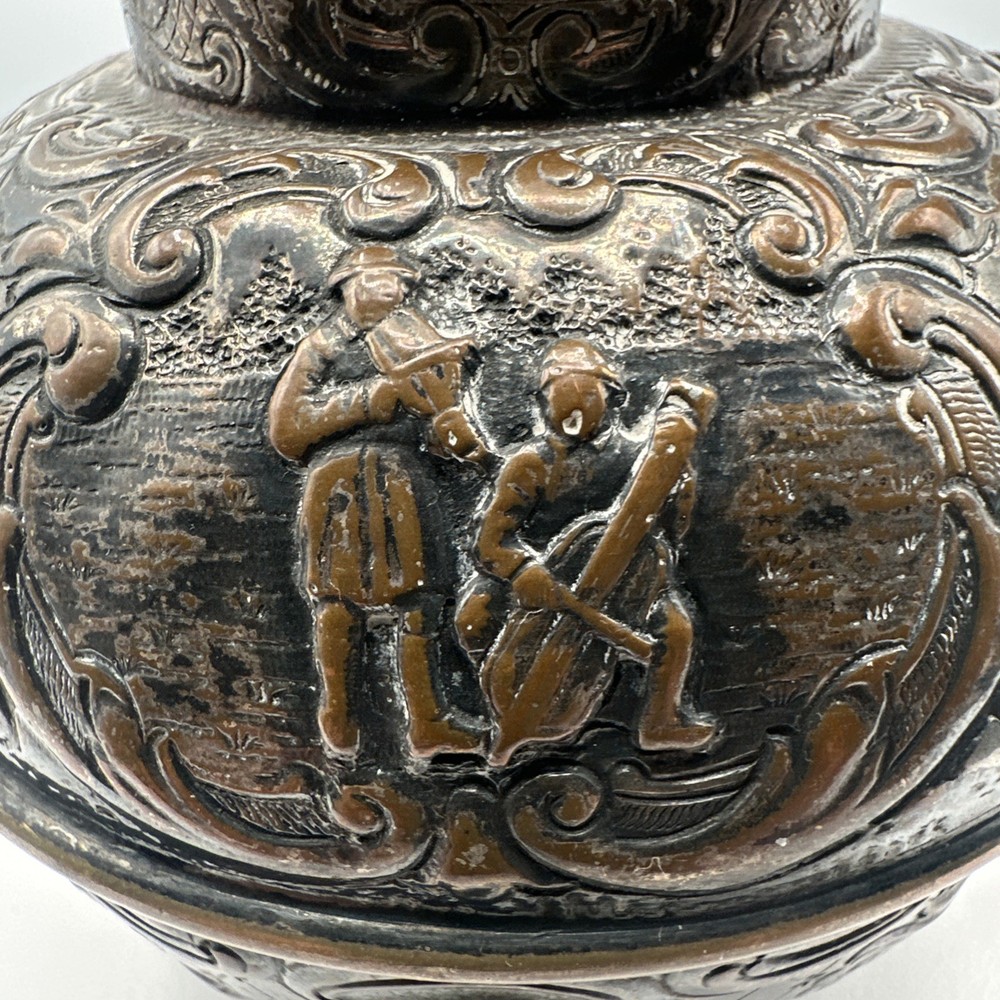 Antique E.G. Webster & Sons Repoussé Silver Plate Pitcher Figural Thermos