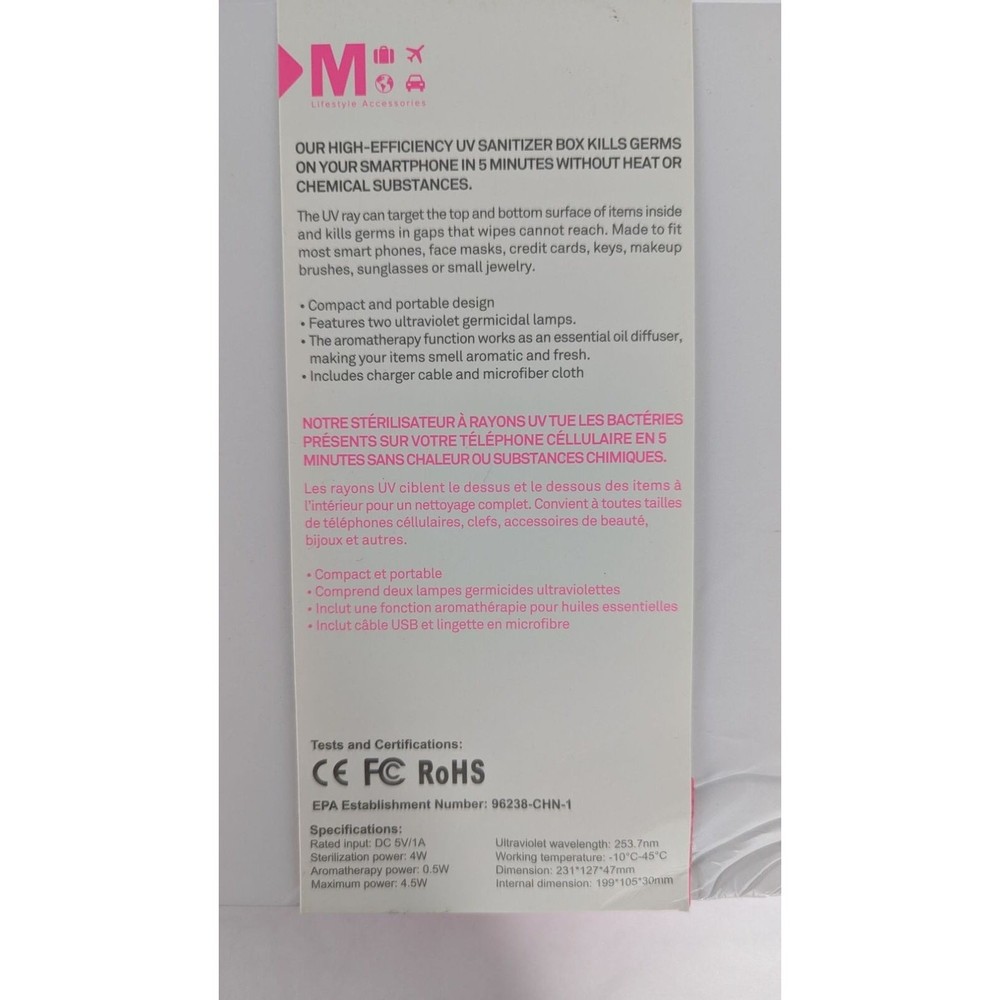 Cell Phone UV Sanitizer With Aromatherapy Function