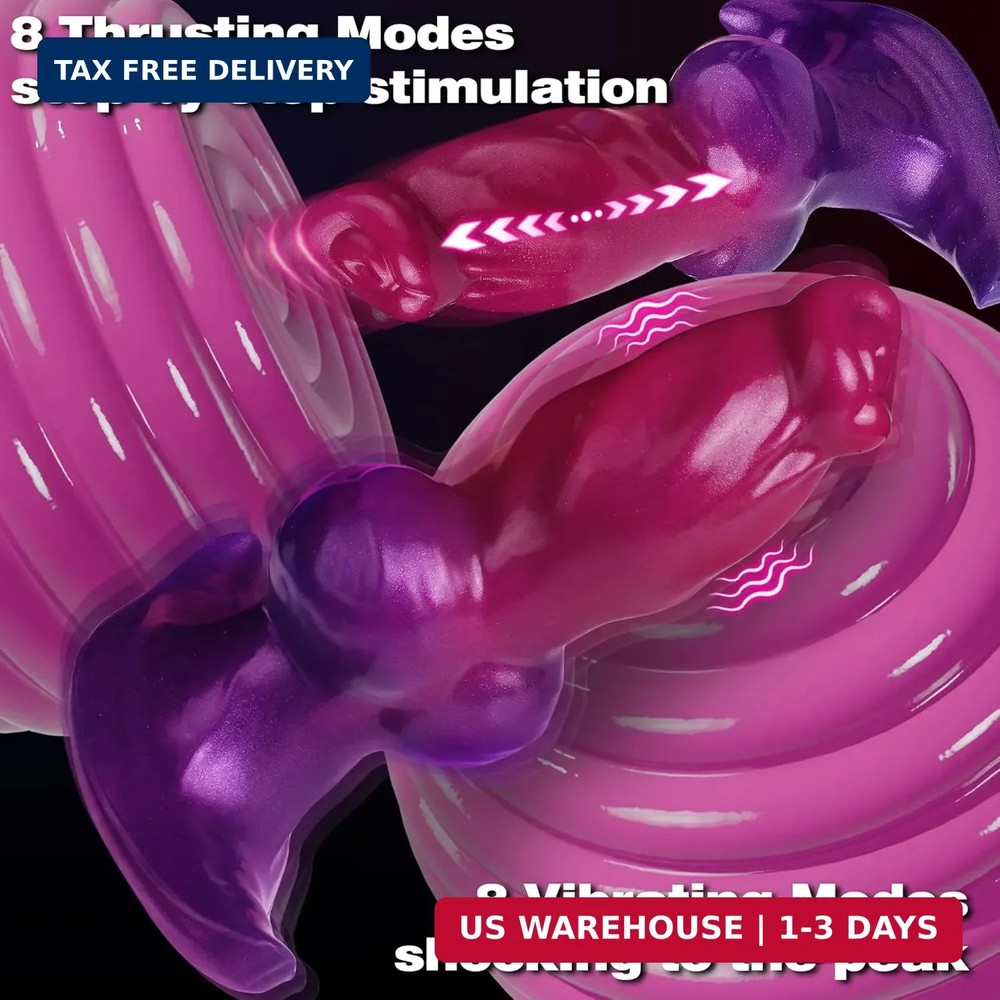 Thrusting Prostate Massager Vibrating Butt Plug Knot Anal Plug, Large Buttplug S