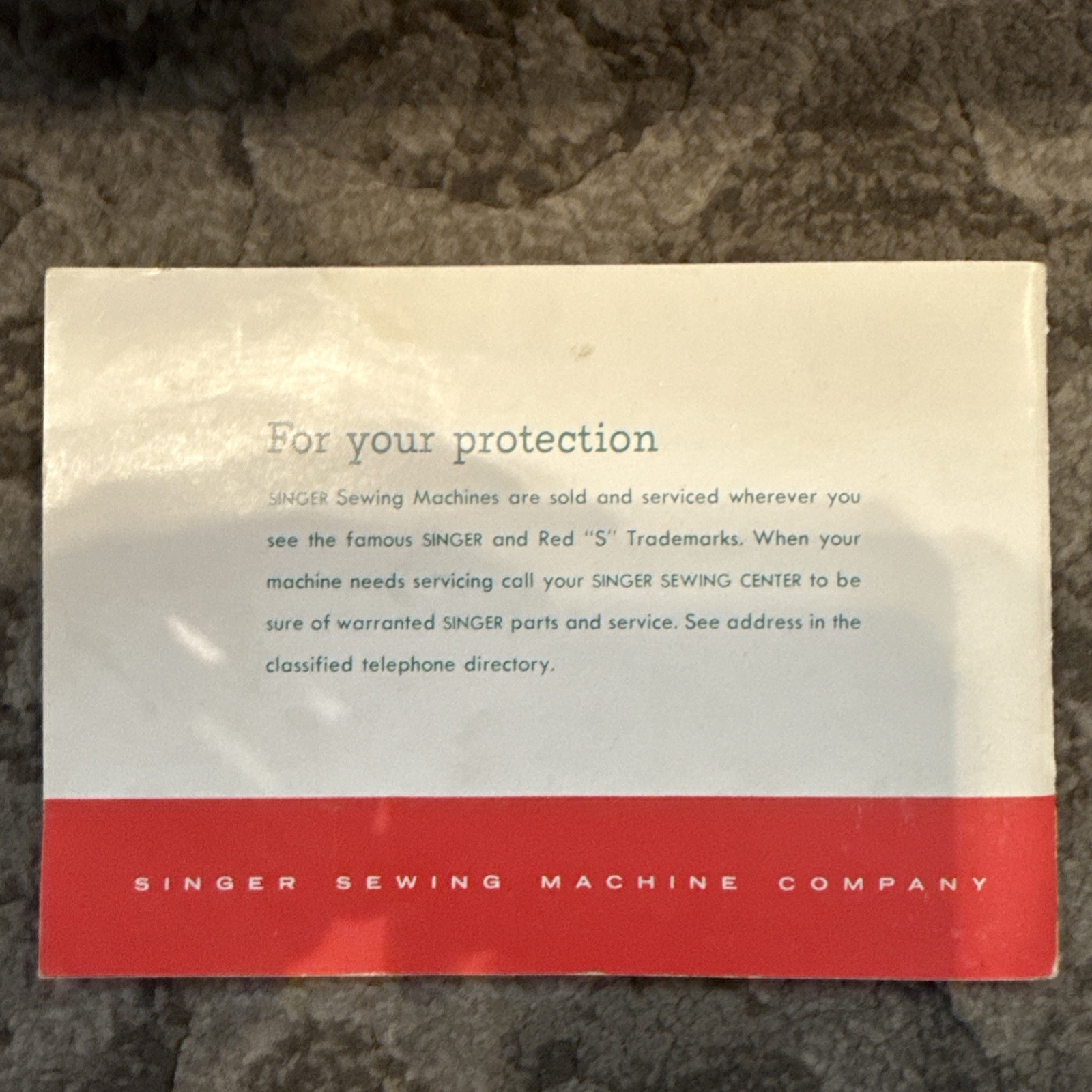 VTG SINGER 404 SLANT NEEDLE SEWING MACHINE INSTRUCTION MANUAL 1959