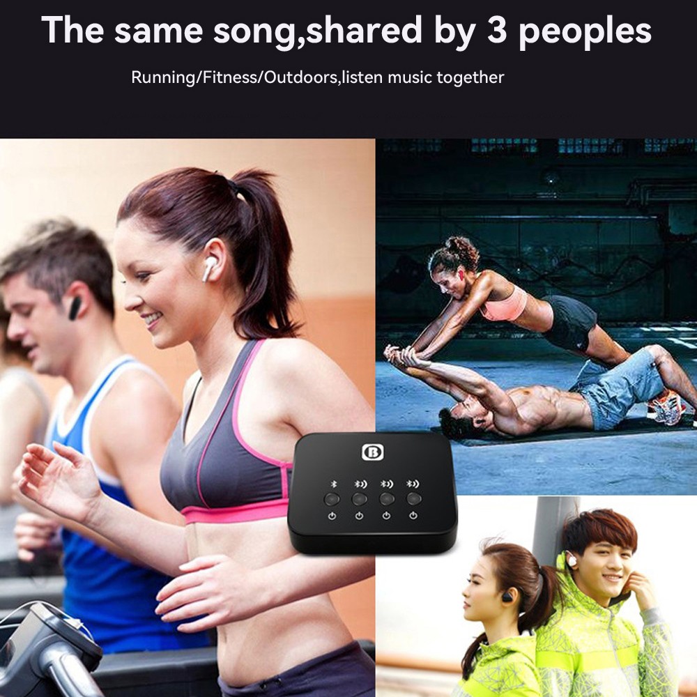 Bluetooth-Compatible Audio Adapter Receive-Send 2-in-1 Sending Out One-Three