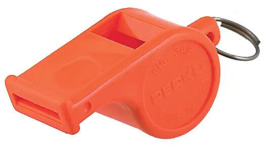 Ball Type Whistle - Orange Polymer Perko 0349DP
