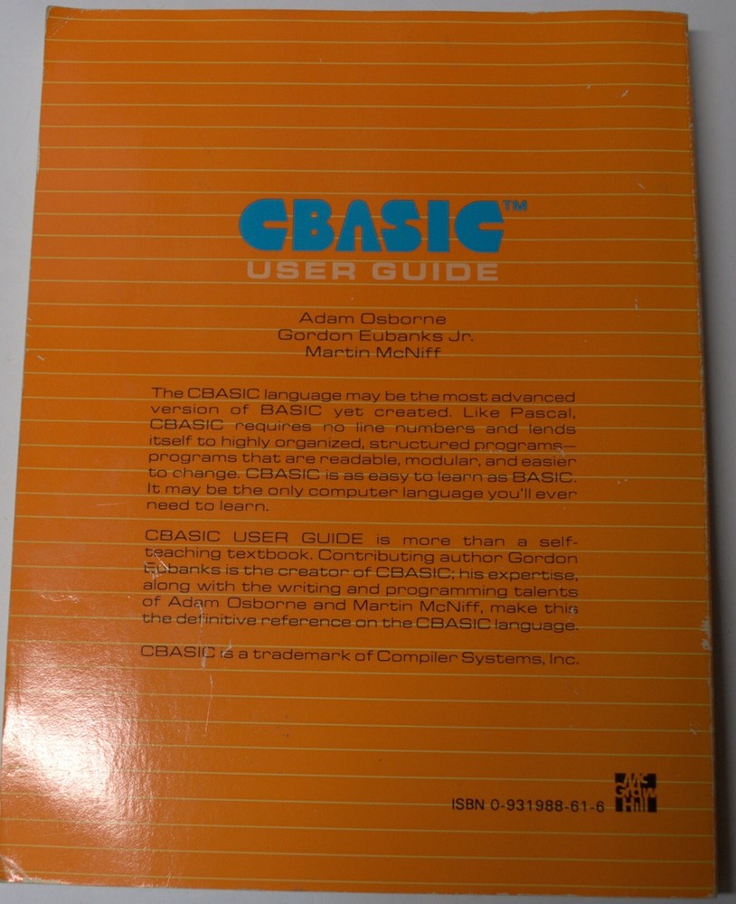 CBASIC Users Guide