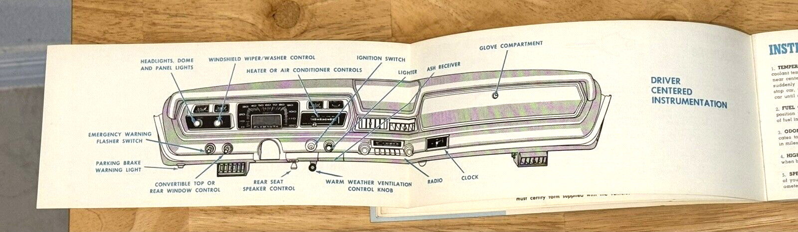 VINTAGE ORIGINAL 1966 PLYMOUTH BELVEDERE OPERATING INSTRUCTIONS OWNER MANUAL