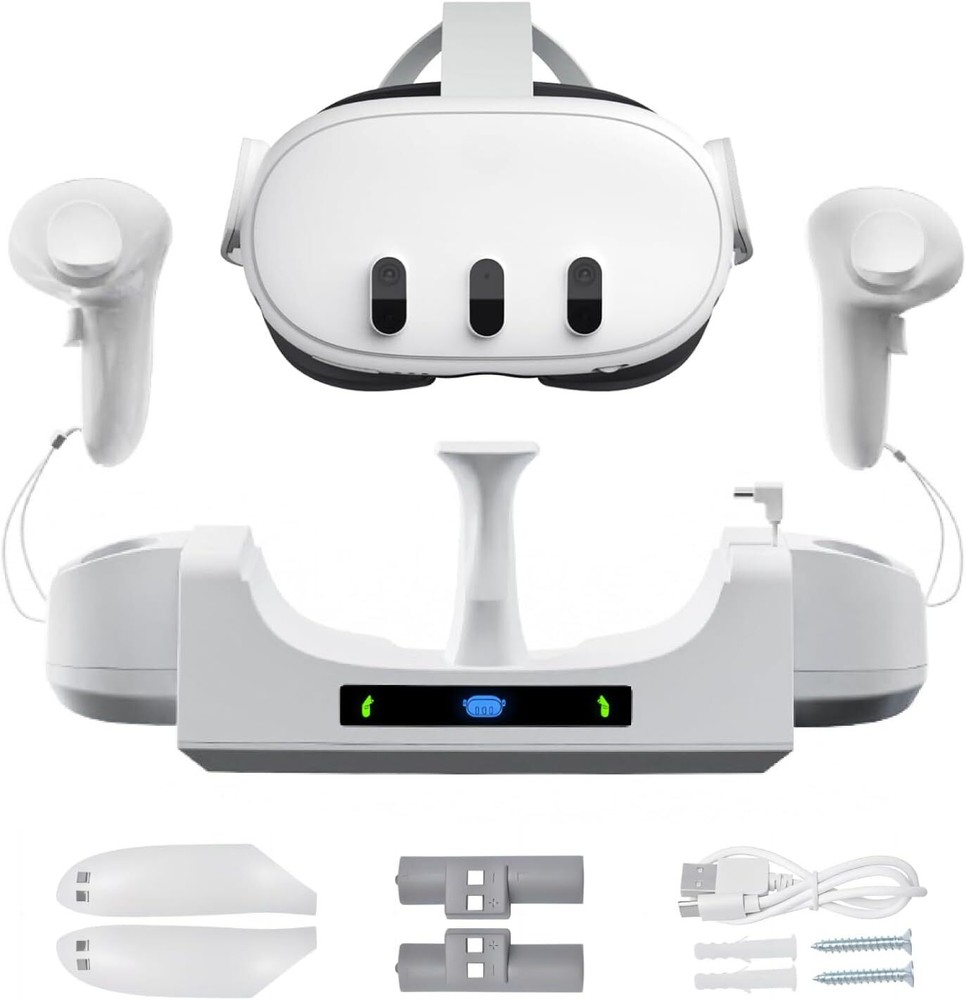 Faster Charging Stand for Meta Quest 3 VR Handle Controller Accs Storage Dock