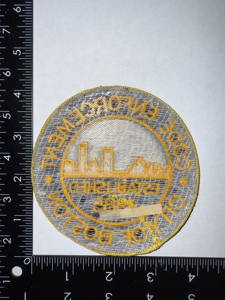 Boston Code Enforcement Police MA Obsolete Free Shipping patch