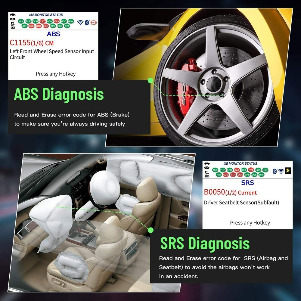 INNOVA 6100P OBD2 Scanner ABS SRS Diagnostic Code Reader Battery Test Oil Reset