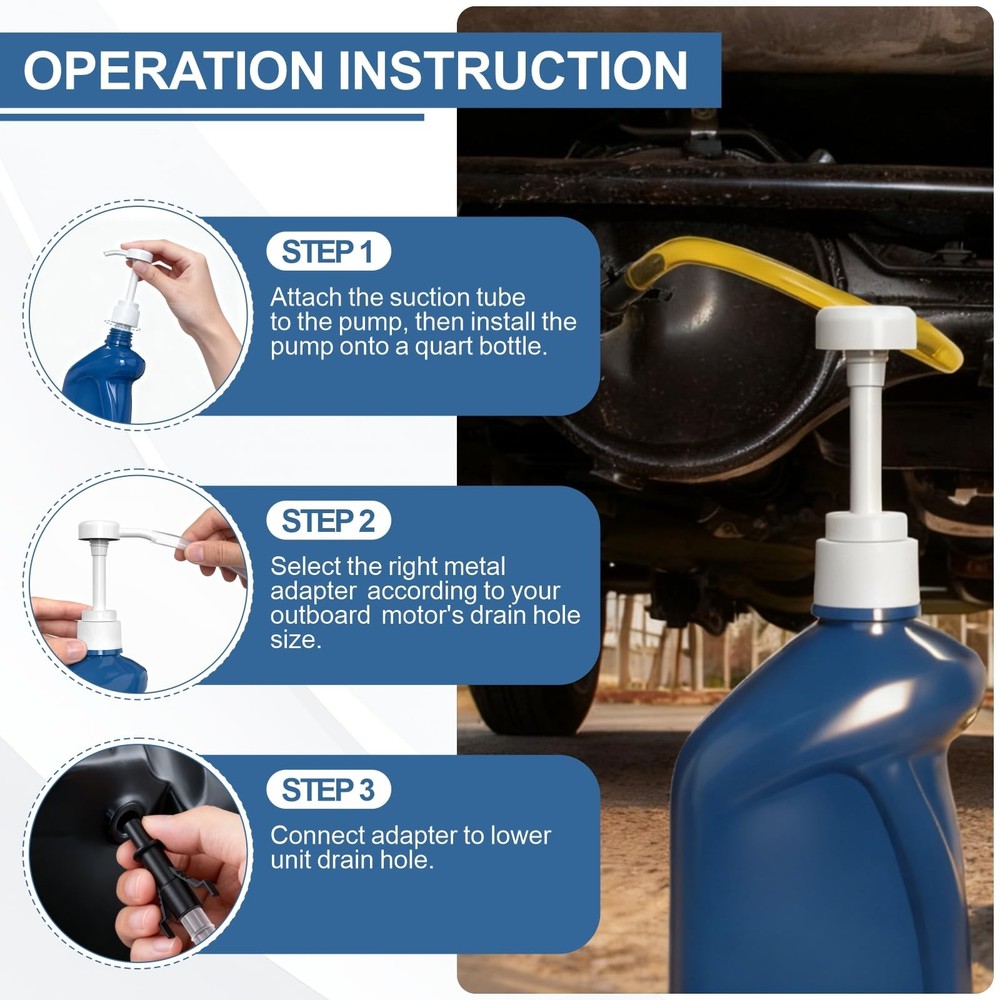 2 Pack Fluid Pump, Pump for Standard Quart Bottles，10cc Per 10CC-2Pack