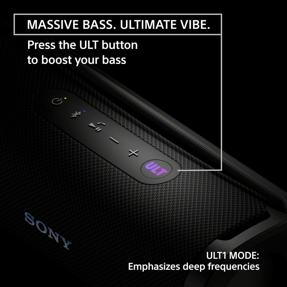 Sony ULT Field 1 Portable Waterproof Wireless Bluetooth Speaker - Black