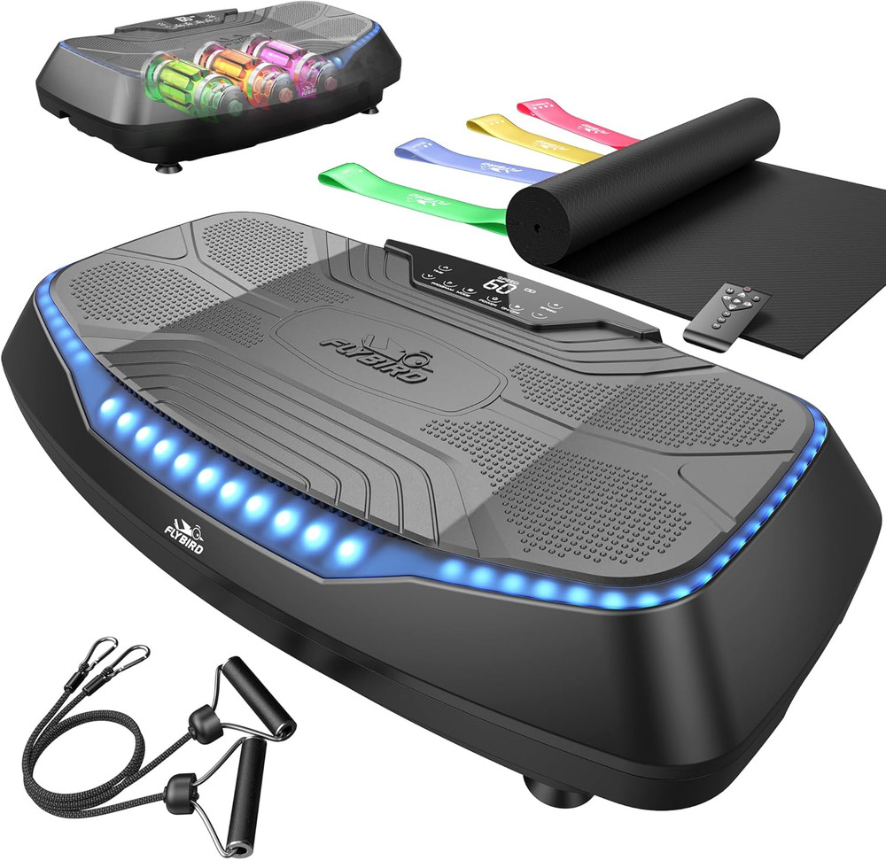 Vibration Plate Exercise Machine, Adjustable Speed High Intensity Vibration for