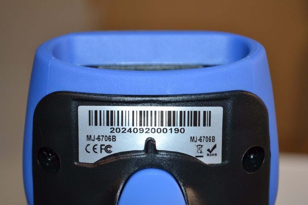 Symcode MJ-6706B Wireless Bluetooth Barcode Scanner 2.4G - Blue