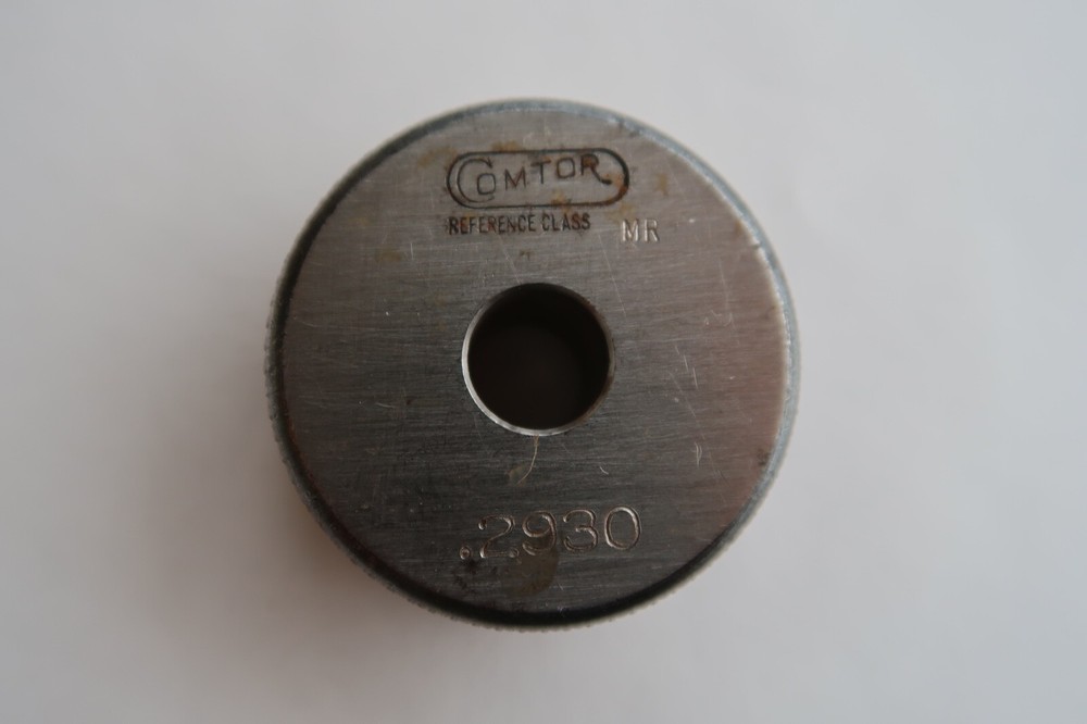 Comtor .2930 Diameter Master Smooth Plain Bore Ring Gauge