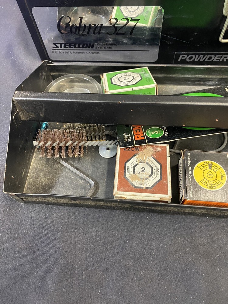 Steelcon Python 322 Powder Actuated Tool with box and accessories.
