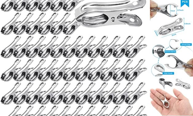 200PCS 2 Inch Garden Clips Heavy Duty Greenhouse Clips Stainless Steel