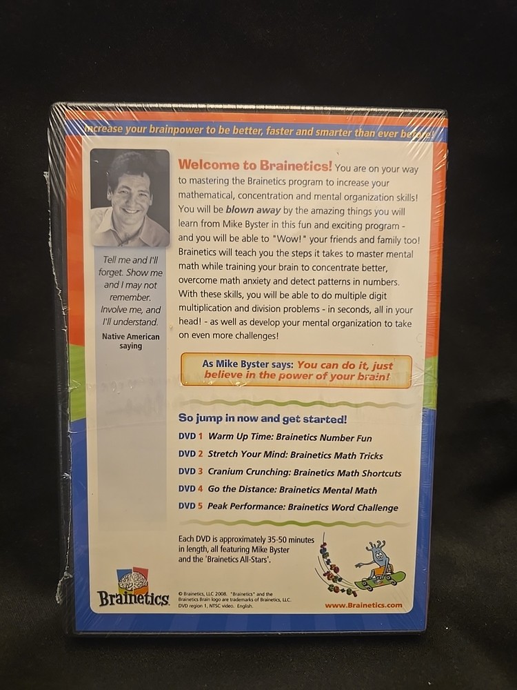 Brainetics Math & Memory System from Mike Byster DVD LOT NEW SEALED