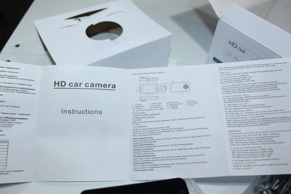 Full HD 1080 Vehicle Black Box Dash Camera Motion Detection