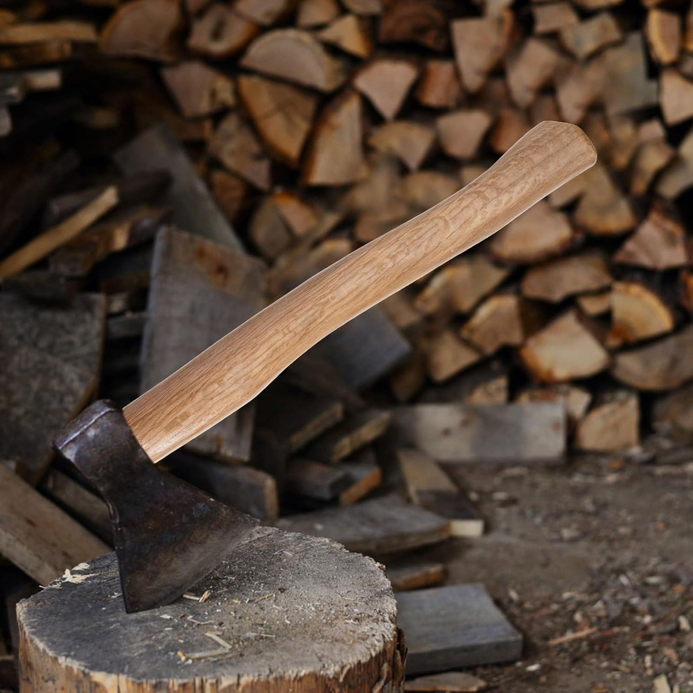 15-Inch Solid Wood Axe Handle Replacement for Hand Axe Outdoor Use Durable Strai