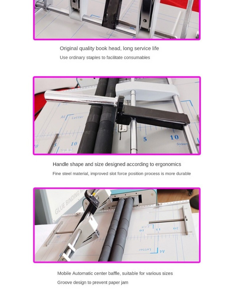 220VElectric Binding Machine Folding Machine ,2 in 1 Saddle Stitching Binding